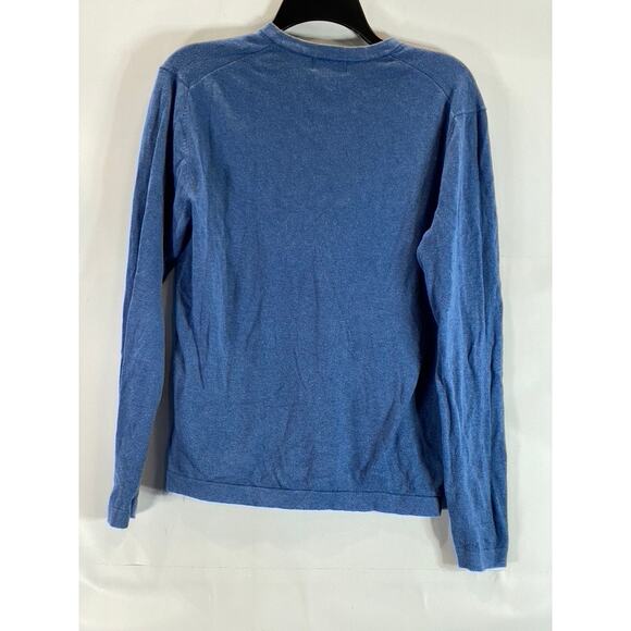 BANANA REPUBLIC Men's Blue Regular-Fit V-Neck Long Sleeve Pullover Sweater SZ S - Picture 2 of 11